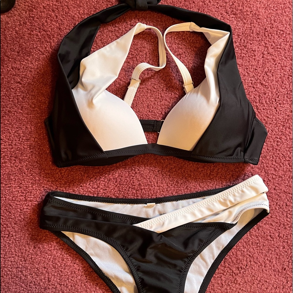 Black and white bikini